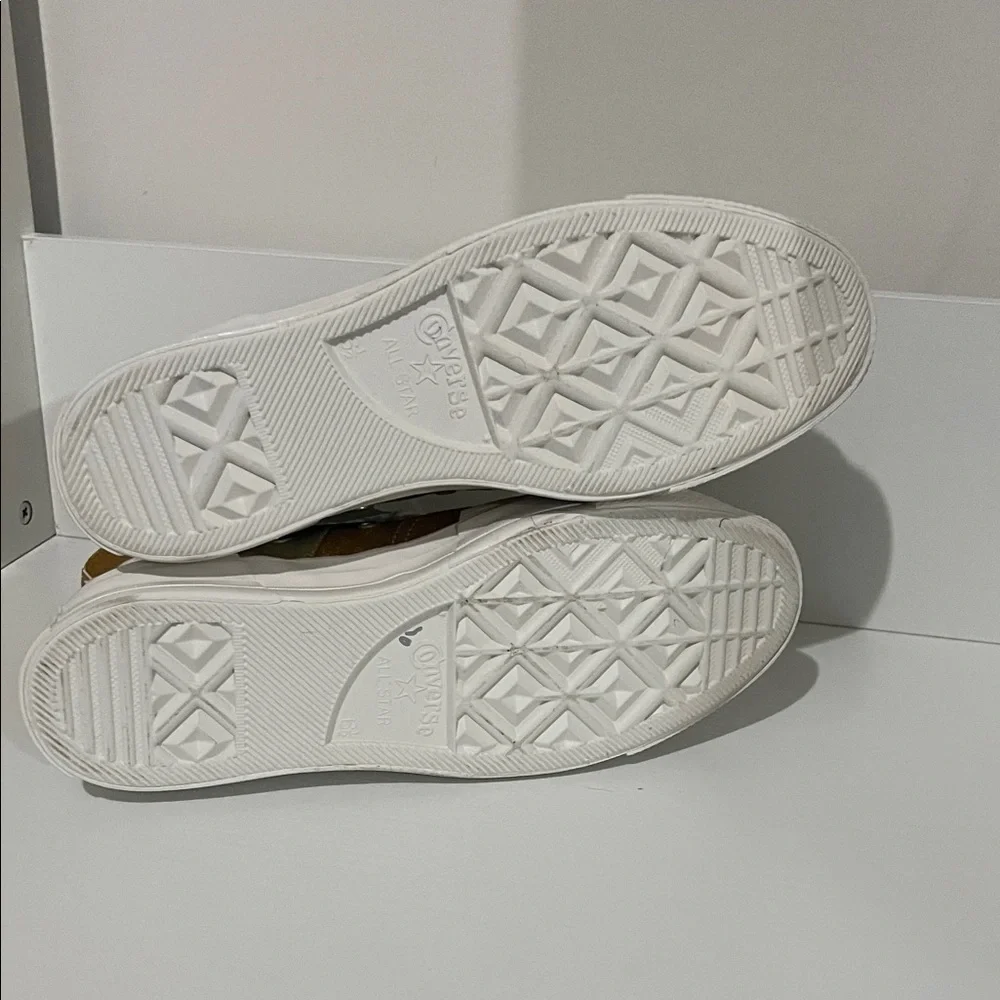 Converse Gold and White Glitter High-Tops - Picture 4 of 5